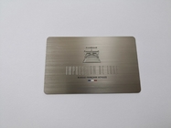 0.5 مم سماكة بطاقات الأعمال المعدنية Deboss Logo الفضة الذهب المصقول النهاية