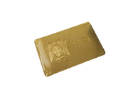 24K Gold Metal Business Cards CR80 Etch Logo QR Code الطباعة بالشاشة الحريرية