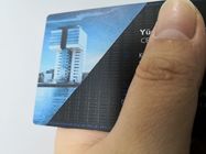 تخصيص بطاقة عضو الأعمال المعدنية غير القابل للصدأ ماتي الأسود مع شعار اللون رسمت
