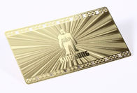 13.56 ميجا هرتز بطاقات الأعمال المعدنية / الفولاذ المقاوم للصدأ CR80 بطاقة عضو مطلي بالذهب