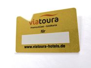بطاقة VIP عضوية PVC قياسية الحجم مع الانتهاء من الذهب بالشاشة الحريرية المعدنية