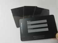 Debossed Black 89 * 51mm Metal Business Card طباعة أوفست