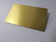 فارغة بطاقات الأعمال المعدنية الذهب المصقول 0.8 مم