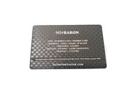 ألياف الكربون OEM 85x54mm معدن أسود عادي بطاقات الأعمال