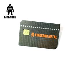 Credit  Metallic Finish Business Cards Include SLE4428 Big Contact Chip  Stainless Steel