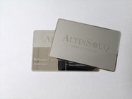 شعار مخصص محفور بطاقات الأعمال المعدنية شخصية سطح المرآة
