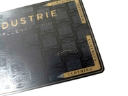 بطاقة عضوية معدنية من الفولاذ المقاوم للصدأ مطلية بالذهب غير لامع مع شعار مخصص