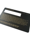 بطاقة عضوية معدنية من الفولاذ المقاوم للصدأ مطلية بالذهب غير لامع مع شعار مخصص