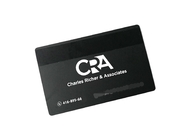 CR80 ماتي الأسود بطاقات الأعمال المعدنية المخملية طباعة الشعار