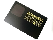 بطاقة أعمال NFC معدنية سوداء غير لامعة بتردد 13.56 ميجا هرتز