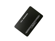 بطاقة عضوية معدنية سوداء غير لامعة بالشاشة الحريرية طباعة الشعار الأبيض