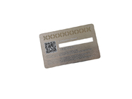 QR Code Signature Panel عضوية VIP Card Metal Silver Frosted
