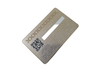 QR Code Signature Panel عضوية VIP Card Metal Silver Frosted