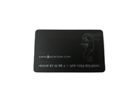 عضوية الولاء بطاقات الأعمال المعدنية السوداء غير اللامعة 1 مم اسم الطباعة المخصص