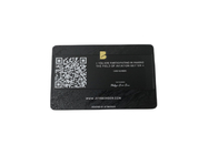 Etch Logo مطلي باللون الأسود غير اللامع 85x54mm بطاقات عمل معدنية من النحاس الأصفر