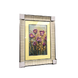 ديكور غرفة الطعام الإطار المعدني الفن ، 200x300mm الذهب / الفضة إطار الصورة الفن