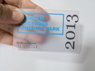 مخصص مات بطاقات الأعمال البلاستيكية الشفافة مع النقش الذهب / الفضة عدد