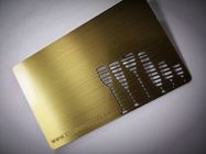 تخصيص بطاقة عضوية الذهب معدن النحاس الأعمال مع شعار حفر ليزر 85x54mm