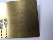 تخصيص بطاقة عضوية الذهب معدن النحاس الأعمال مع شعار حفر ليزر 85x54mm