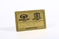 بطاقة عضوية معدنية مطلية بالذهب عالية الجودة شفافة