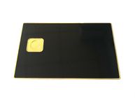 طباعة بطاقة عضوية معدنية سوداء لامعة ذهبية مع رقاقة