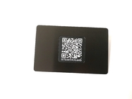 بطاقة تعريف الأعمال المعدنية الذكية القابلة للكتابة بتقنية NFC QR المعدنية باللون الأسود المطفأ