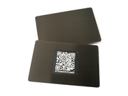 بطاقة تعريف الأعمال المعدنية الذكية القابلة للكتابة بتقنية NFC QR المعدنية باللون الأسود المطفأ