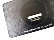 CR80 بطاقات عمل معدنية سوداء غير لامعة 0.8 ملم شعار مخصص Debossed