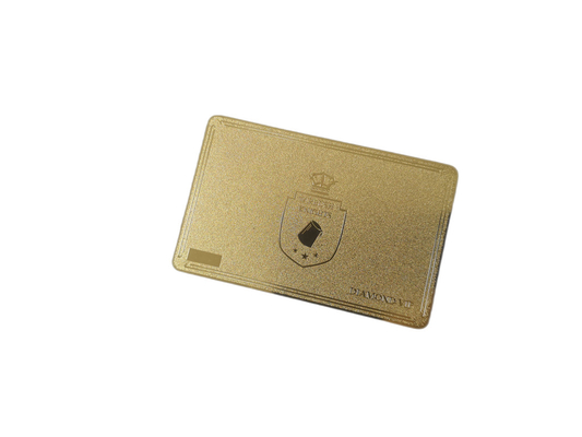 0.8 مللي متر عضوية VIP بطاقة رمز الاستجابة السريعة لوحة التوقيع معدن ذهبي بلوري
